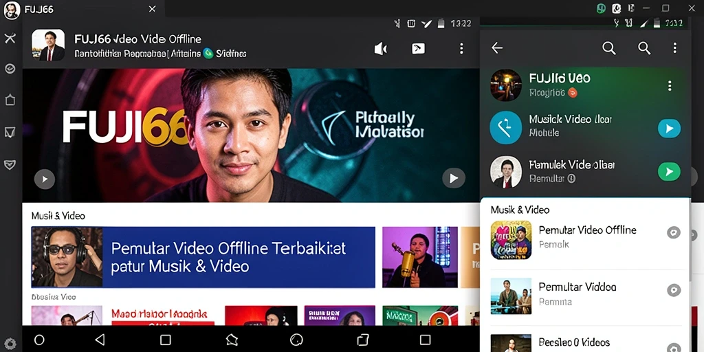 Antarmuka FUJI66 yang mudah digunakan untuk Pemutar Video Offline.