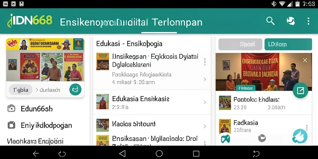 Antarmuka IDN668 yang ramah pengguna dan informatif.