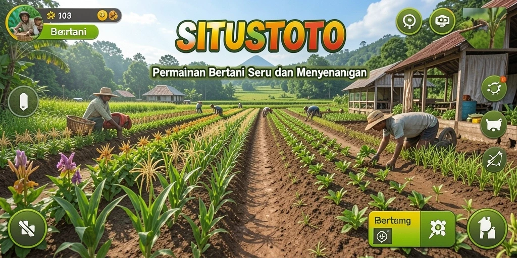Antarmuka pengguna SITUSTOTO dengan berbagai pilihan bertani.